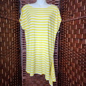 Michael Kors top good condition Stripes color yellow and white